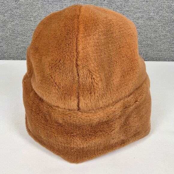 AH TANG TAILOR UNISEX BROWN FAUX FUR WINTER HAT – ROLLED BRIM, ONE SIZE - Picture 8 of 9